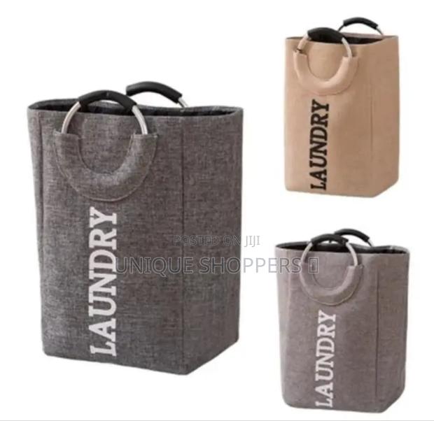 Large Laundry Basket Colours Beige And Grey.