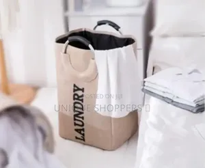 Large Laundry Basket Colours Beige And Grey.