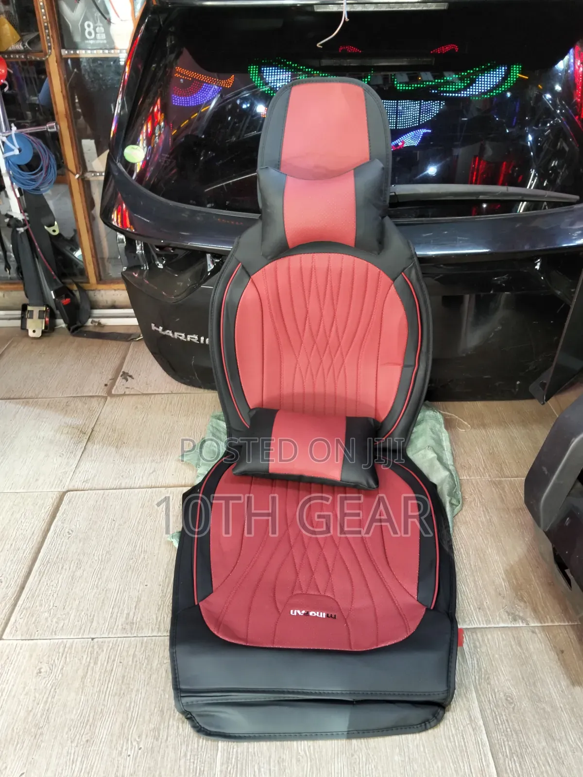 Universal Seat Covers Maroon Black