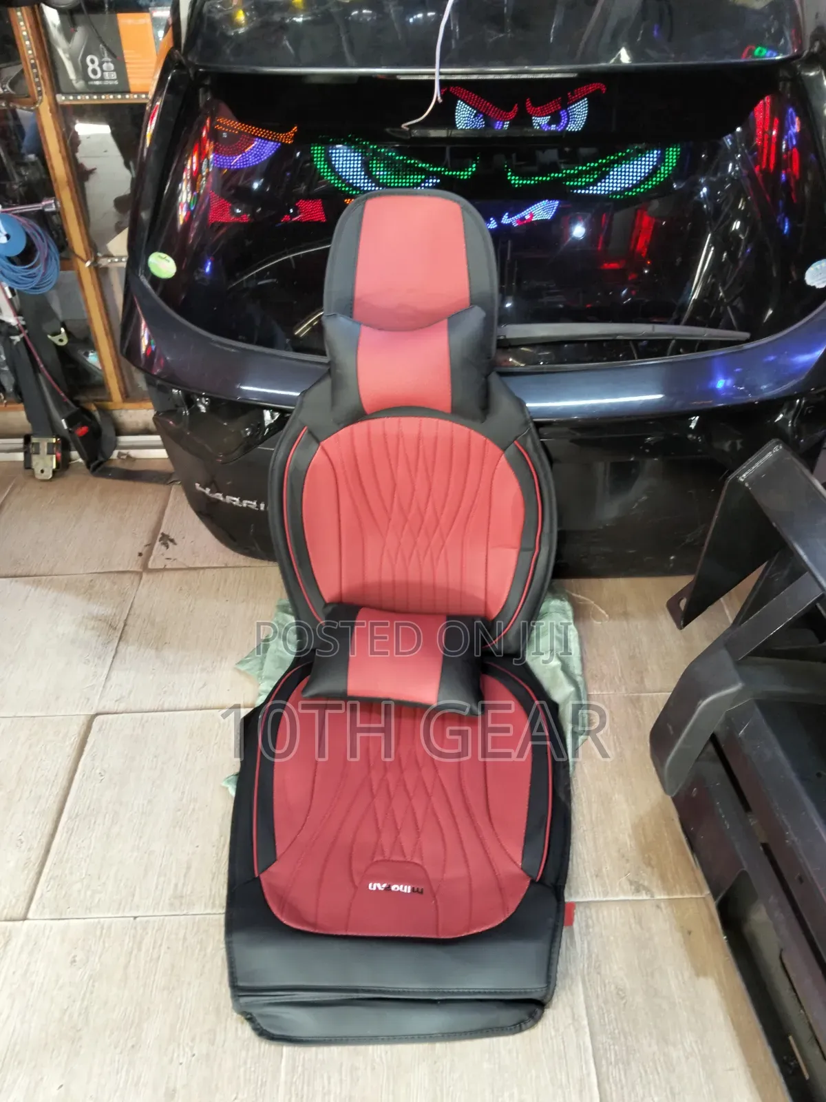 Universal Seat Covers Maroon Black