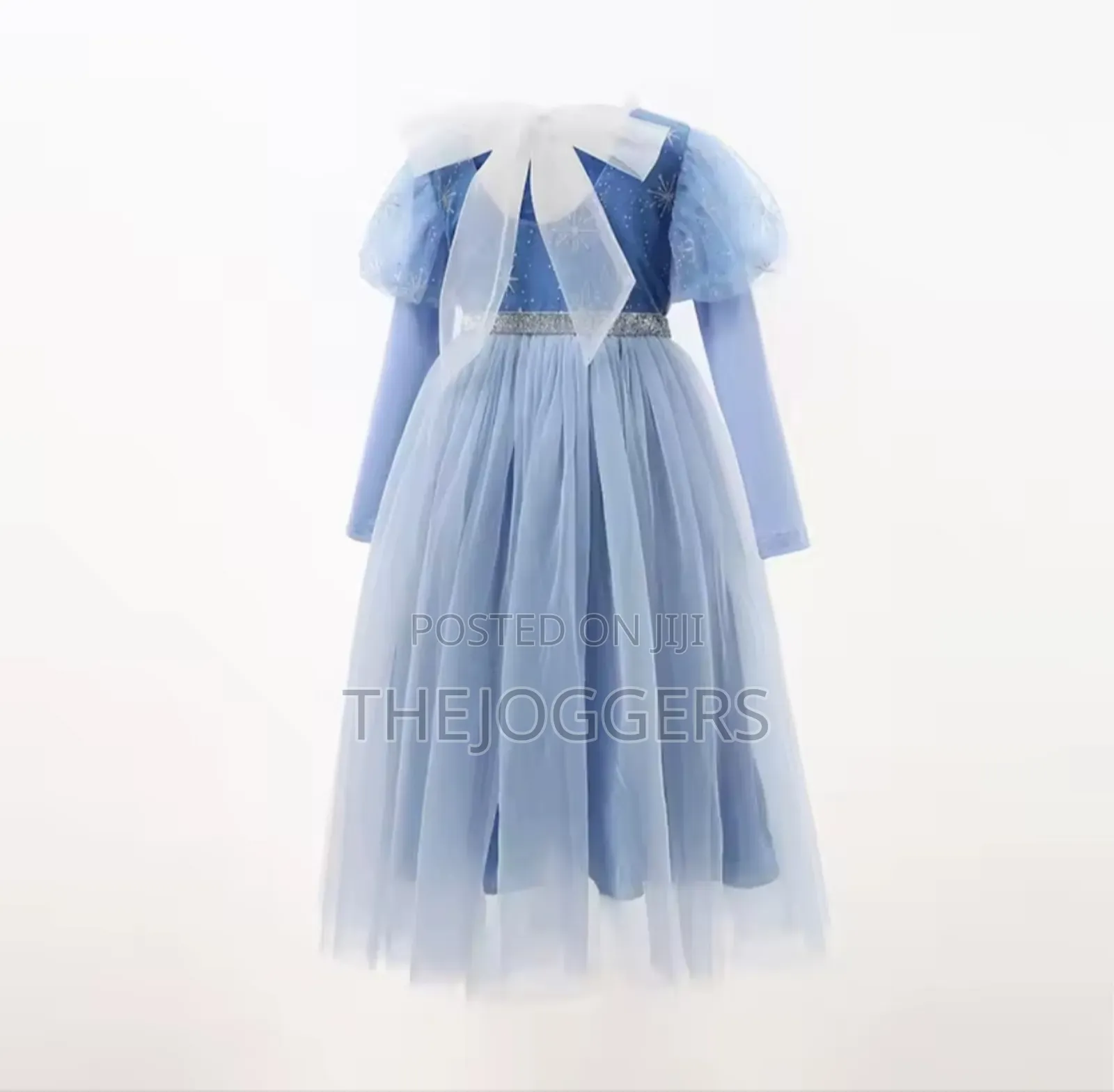 Blue Disney Princess Elsa Costume Dress Snowflake Prints