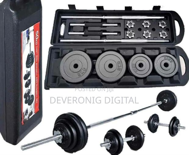 50kgs York Dumbbell Set With Barbell