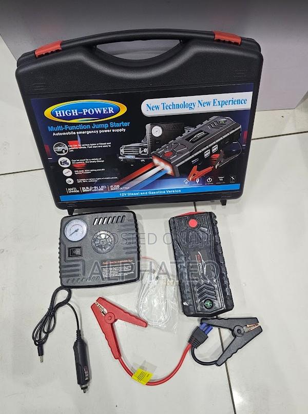 Portable Car Jump Starter Kit With High Voltage Power Bank