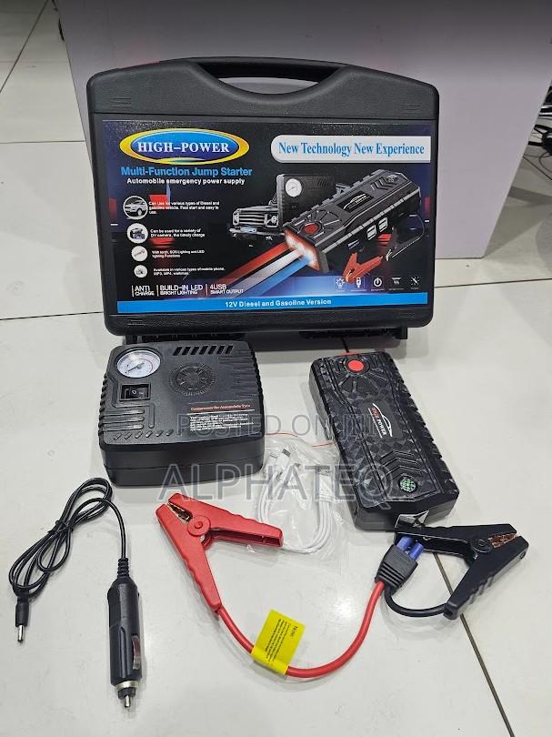 Car Jump Starter Pack Portable 12v Lithium Power Bank With Flashlight