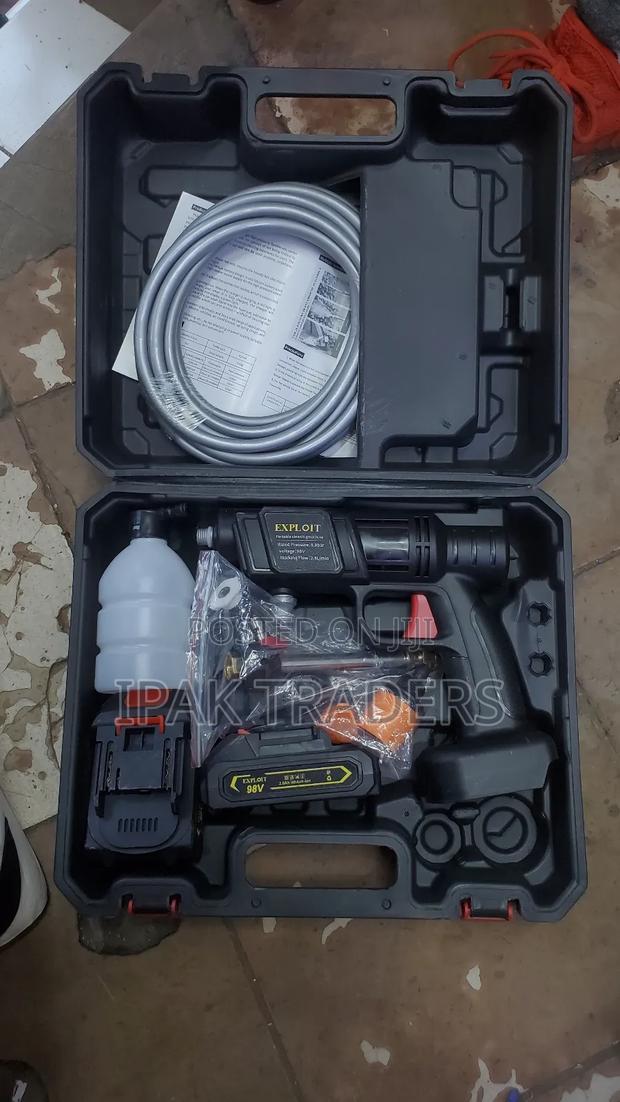 Exploit Portable Hi-Pressure Cleaning Machine 98v Battery, Car Wash