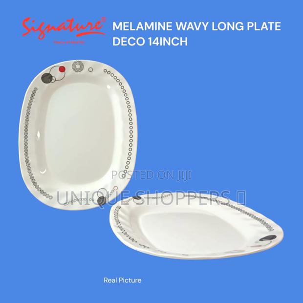 Signature Melamine Wavy Long Plate - main view