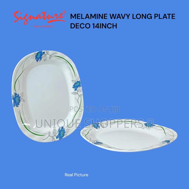 Signature Melamine Wavy Long Plate - thumbnail 3