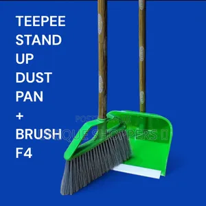 Teepee Stand-Up Dustpan With Brush