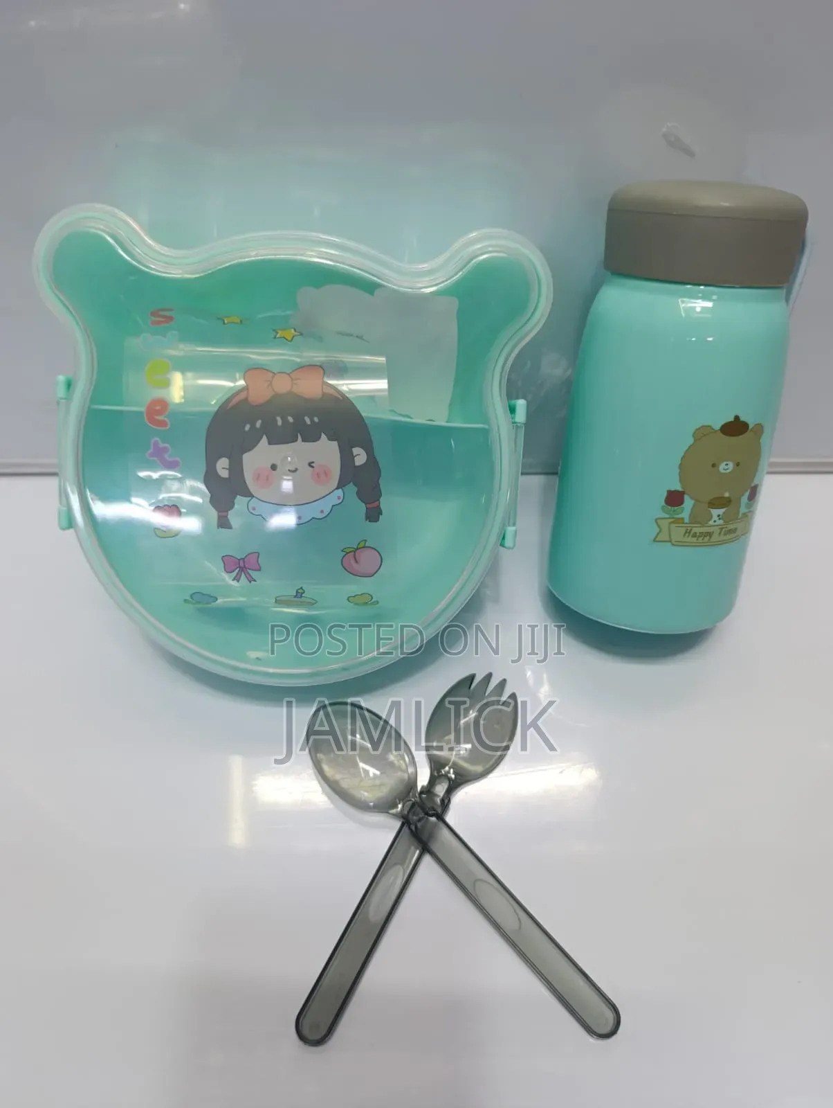 Kids Lunch Box Set With Water Bottle Cutlery - Kb