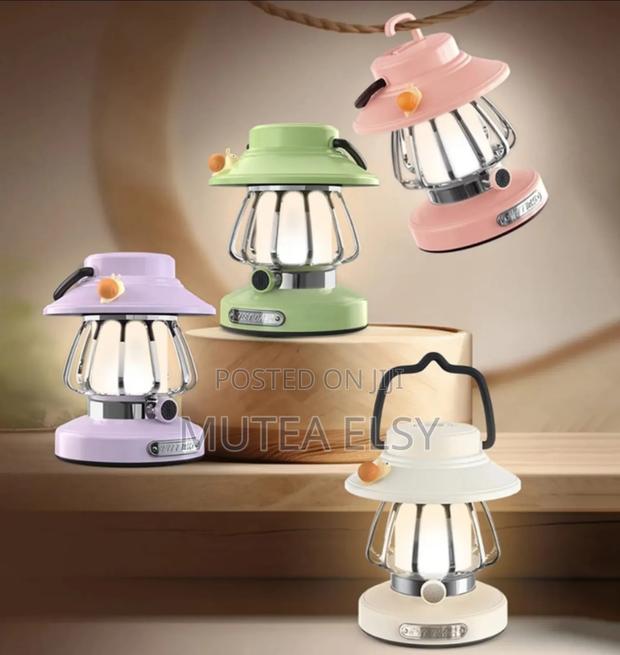 Purple Green Retro Usb Rechargeable Led 3 Colour Night Lantern Lamp