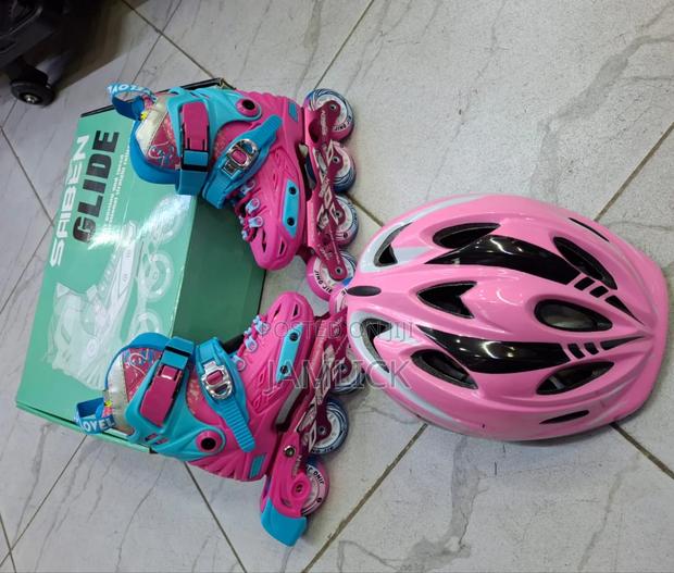 Kids Skating Complete Set – Skates, Helmet Guards - Wn - thumbnail 4