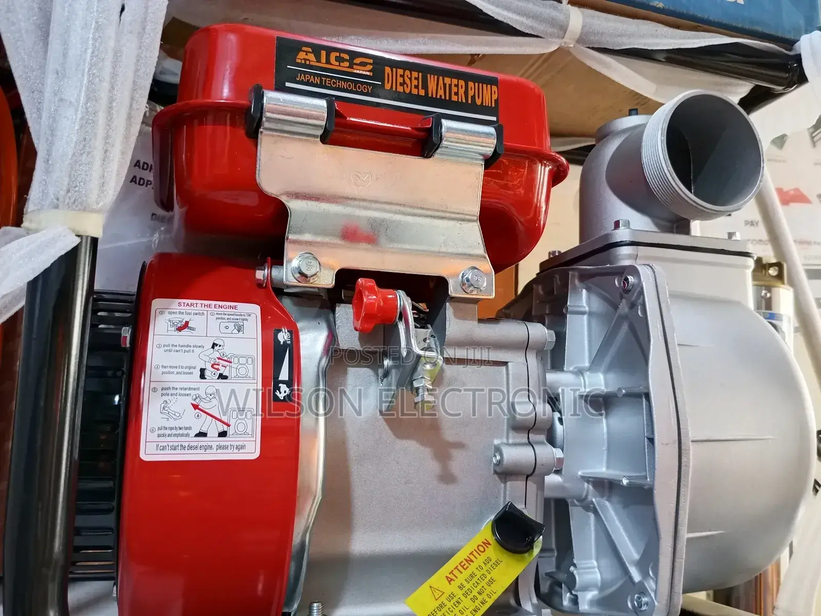 Aico Diesel Water Pump. 8hp/ Inch