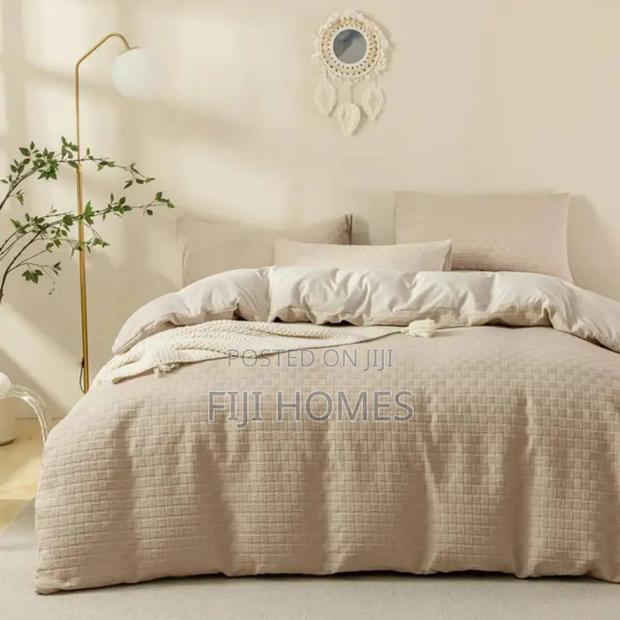 Cotton Duvet Cover Set - Waffle Weaving Soft - 6 by 7 - thumbnail 2