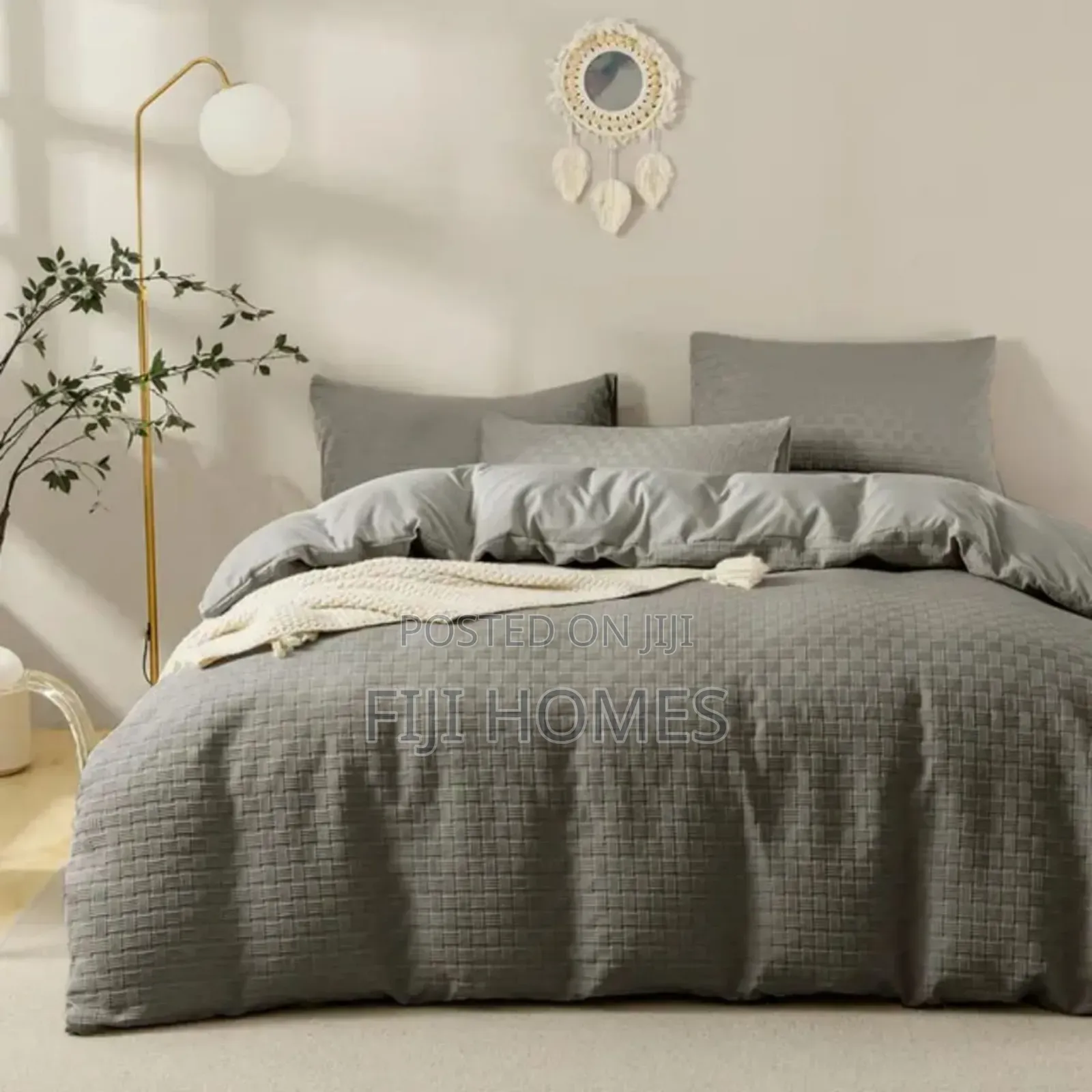 Cotton Duvet Cover Set - Waffle Weaving Soft - 6 by 7
