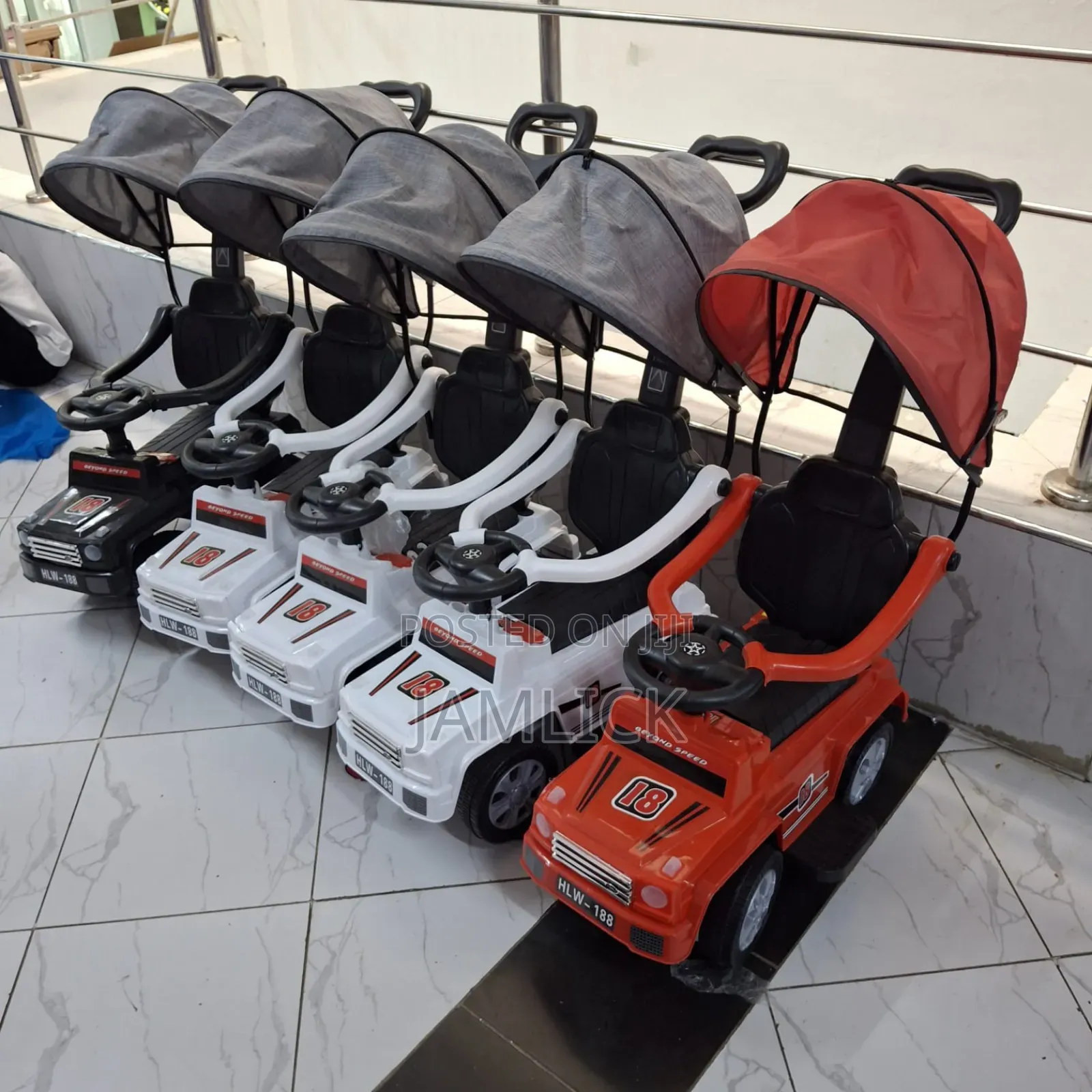 Kids Push Ride-on With Canopy, Lights Melodies - Wn