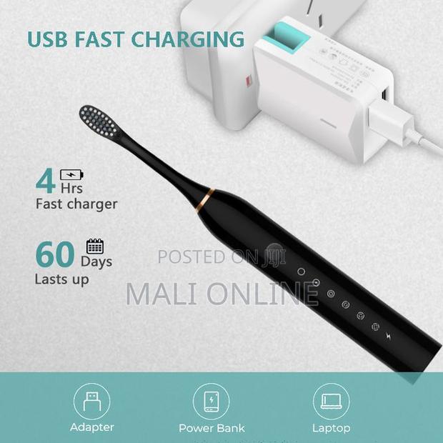 Sonic Electric Toothbrush Usb Rechargeable 6 Modes Ipx7 Waterproof - thumbnail 3