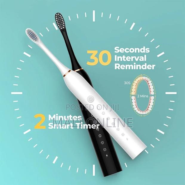 Sonic Electric Toothbrush Usb Rechargeable 6 Modes Ipx7 Waterproof - thumbnail 4