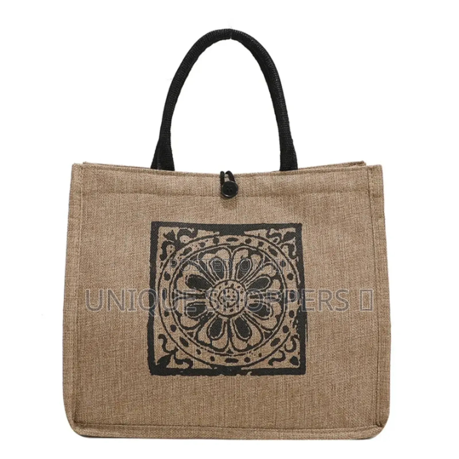 2 in 1 Jute / Tote Bag With a Detachable Porch.