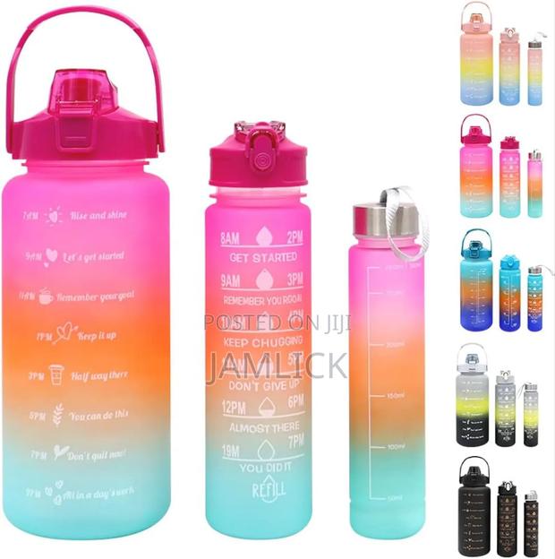 3-in-1 Motivation Water Bottle –Pm