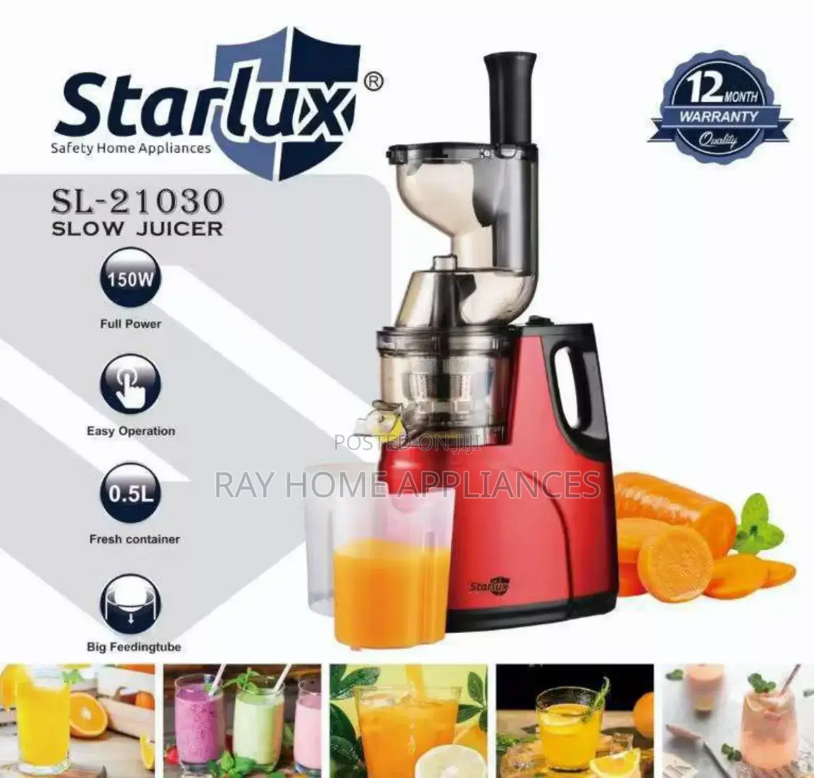 Starlux Slow Juicer 150w