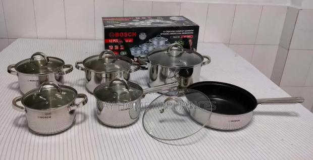 12pieces Bosch Stainless Steel Cookware Induction Enabled