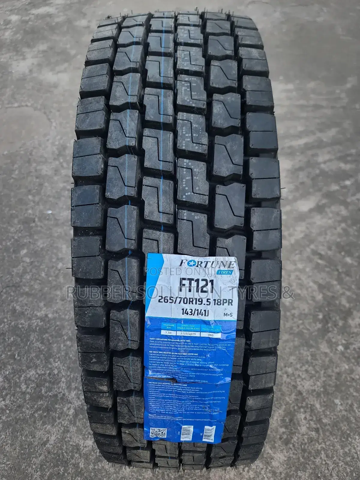 265 /70 R19.5 Fortune Tyres Ft121 18ply