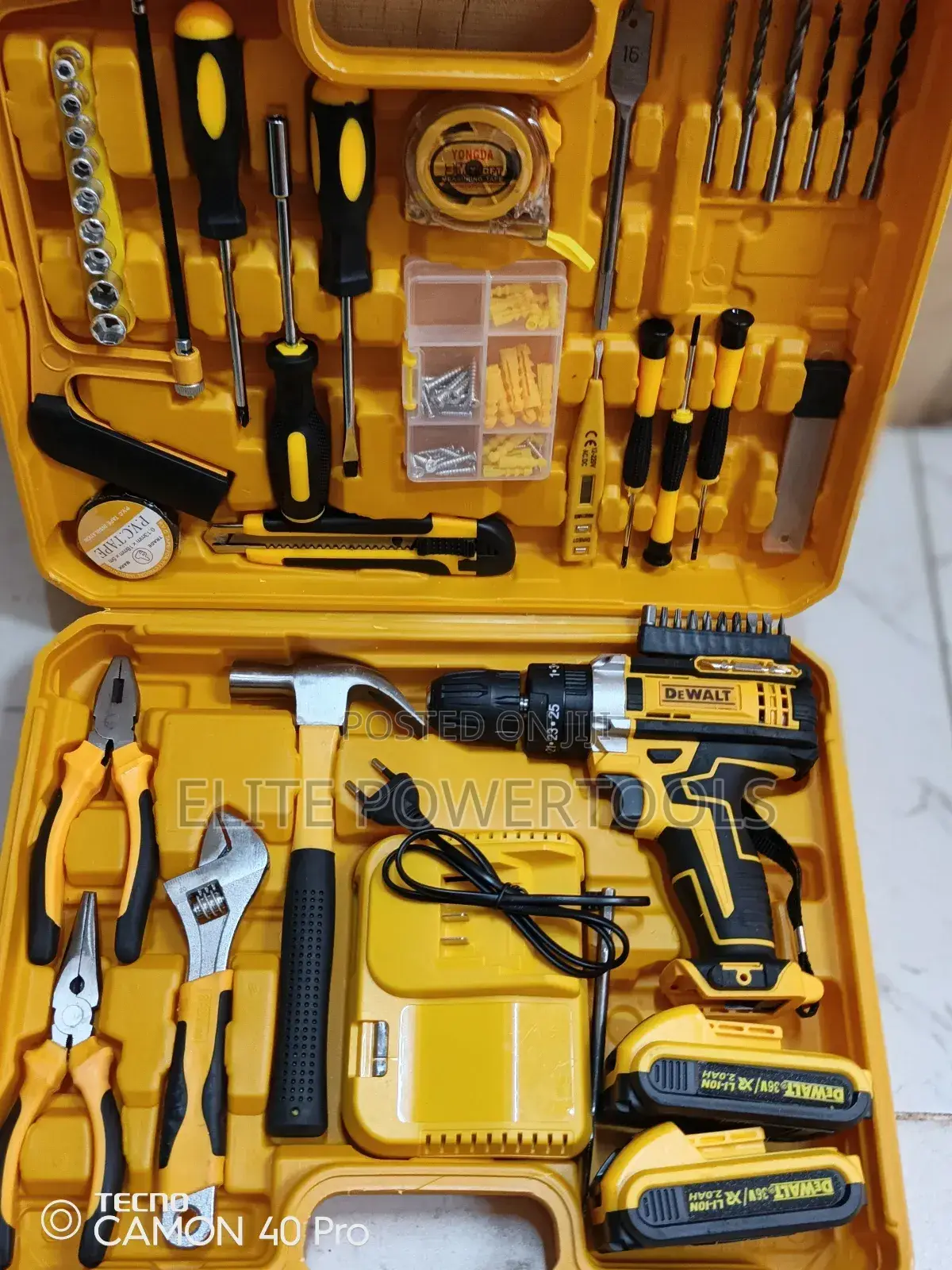 2 Batteries Cordresset Drill Dewalt Cordress Set