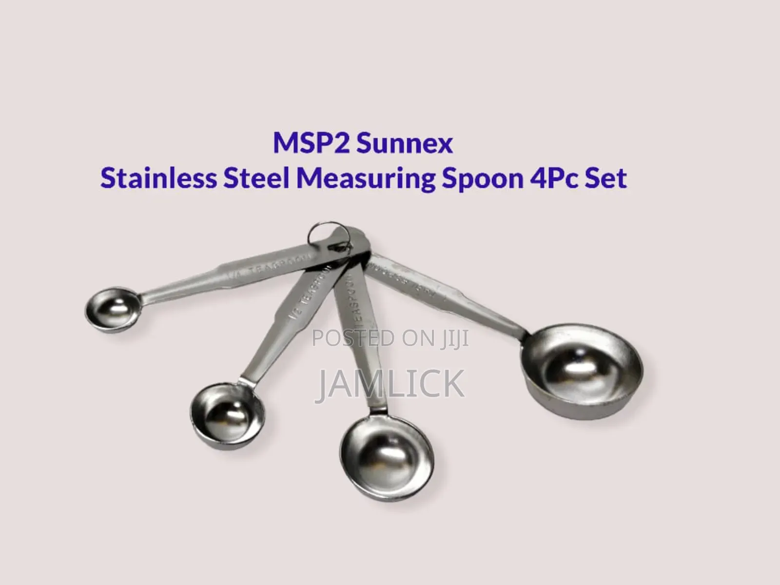 4 PCS Sunnex Stainless Steel Measuring Spoon Set – Bn