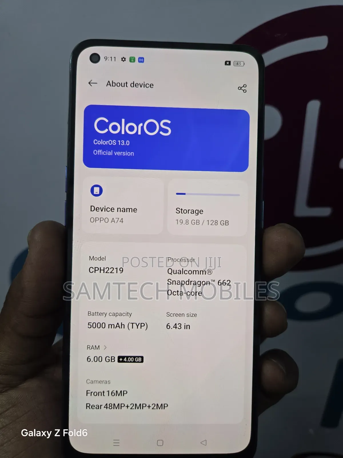 Oppo A74 128 GB Blue