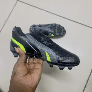 Black Green Sport Football Boots 31-36