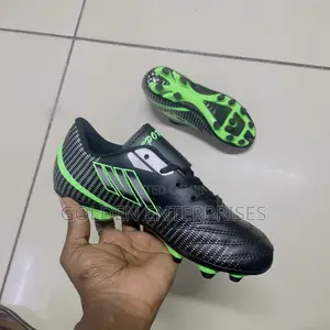 Black Green Kids Football Boots 31-36