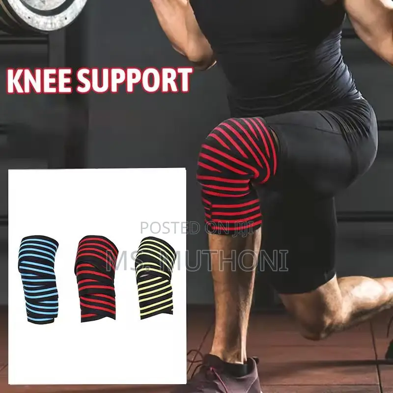 A Pair for Hook Loop Fitness Knee Wraps*