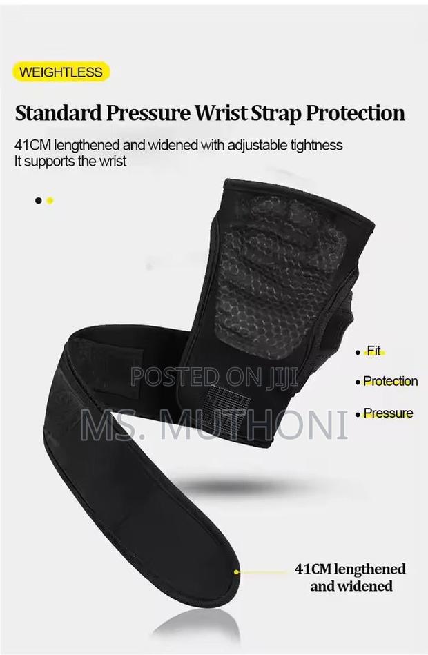 Half-Finger Weightlifting / Gym Gloves With Wrist Support - thumbnail 2