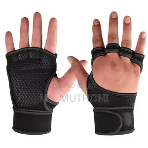 Half-Finger Weightlifting / Gym Gloves With Wrist Support