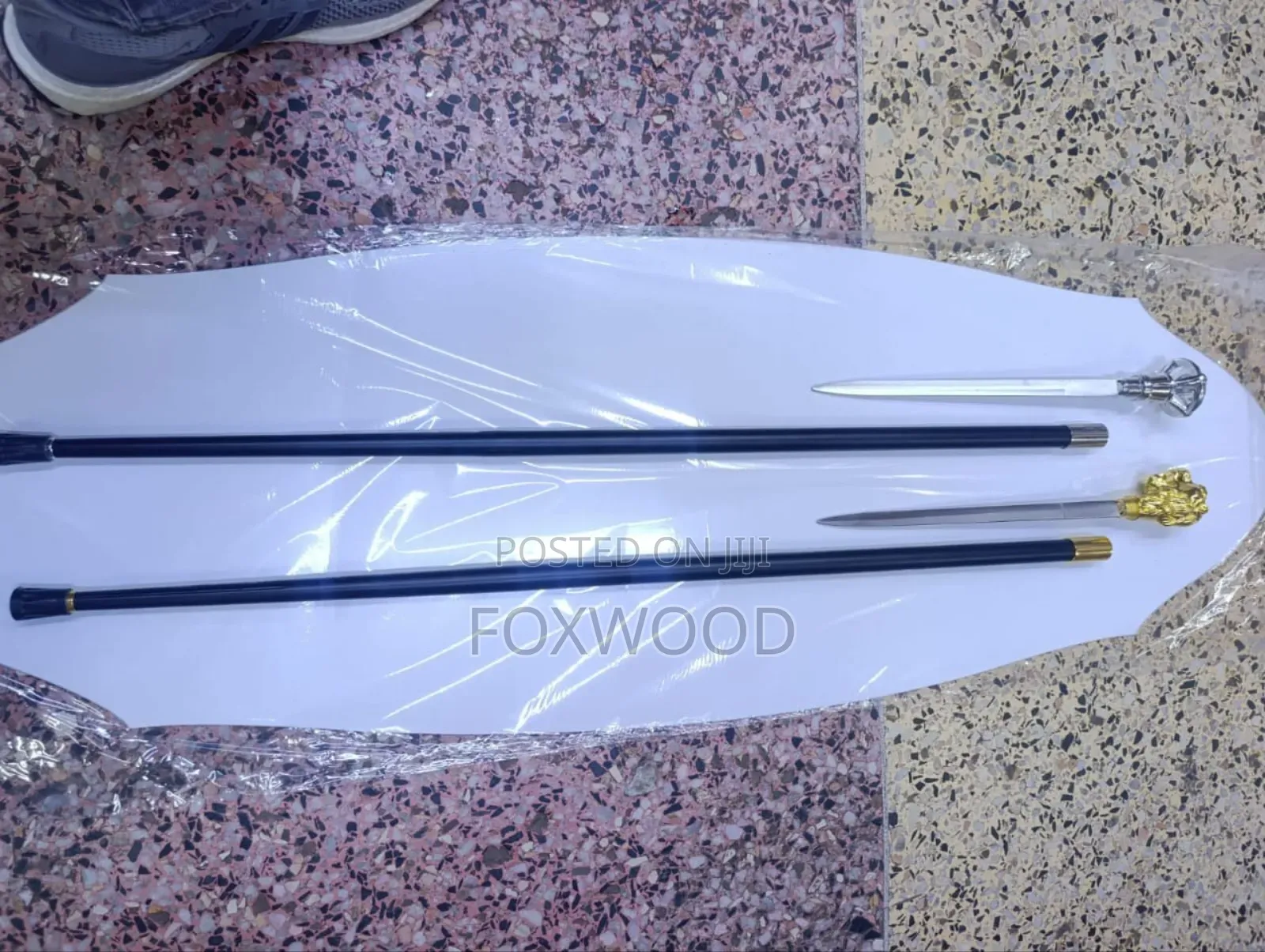 Fancy Designer Metallic Walking Sticks.
