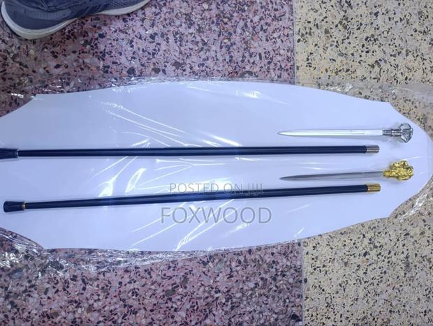 Fancy Designer Metallic Walking Sticks. - thumbnail 2