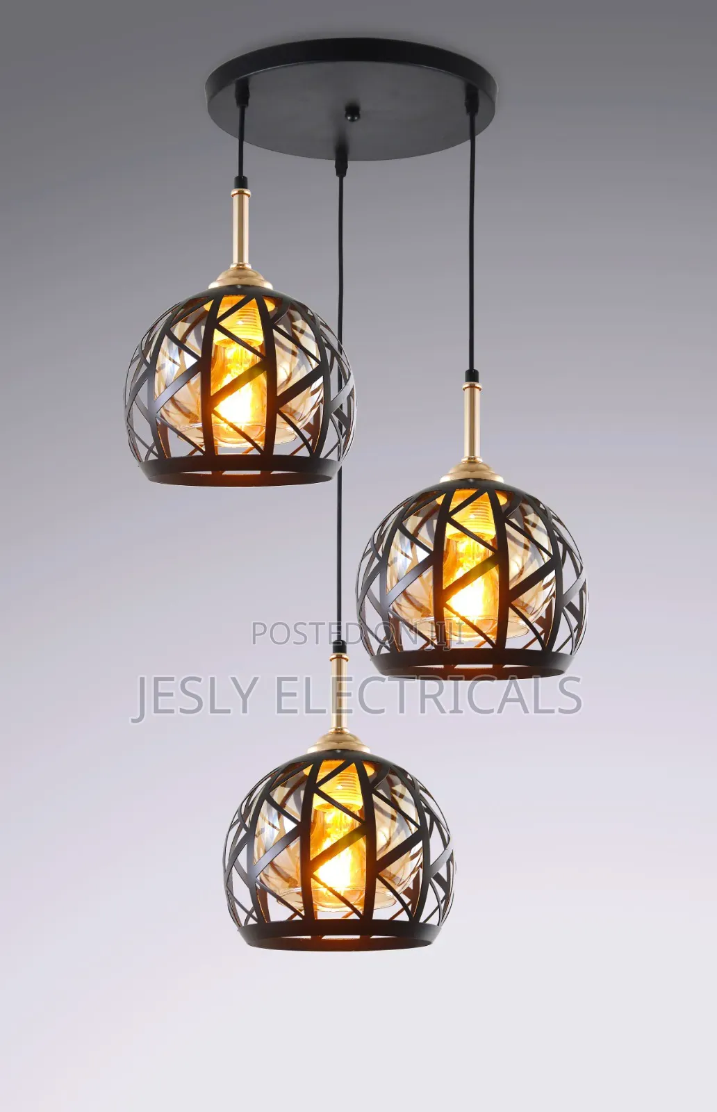 Assorted 3-Light Pendant Chandeliers