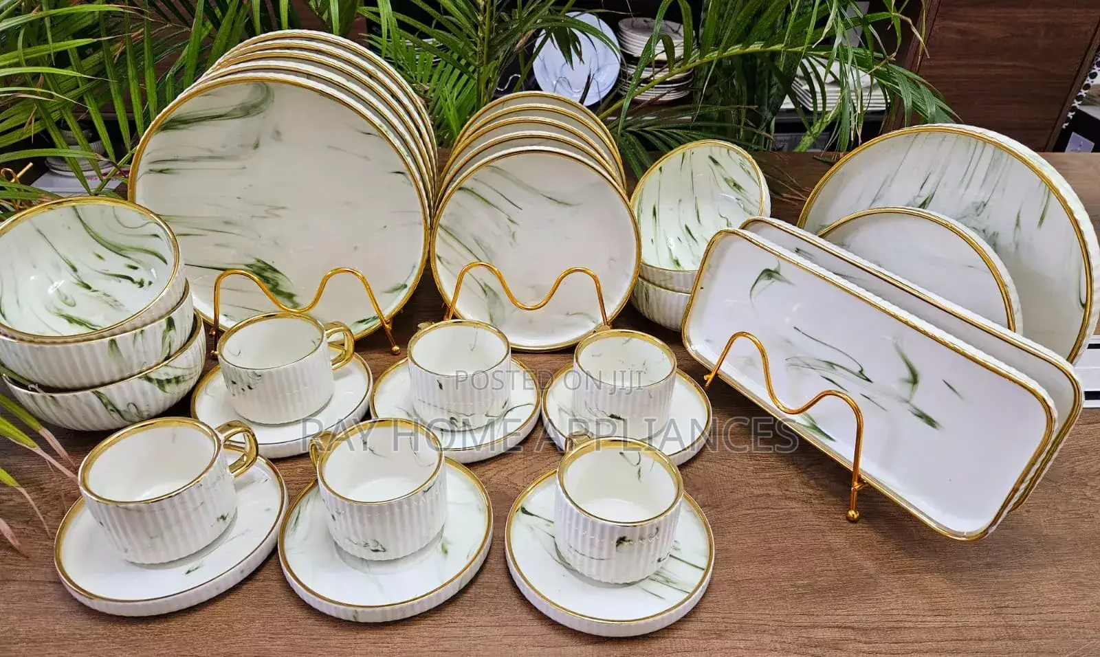 32 Pieces Dinner Set 
Marble Green