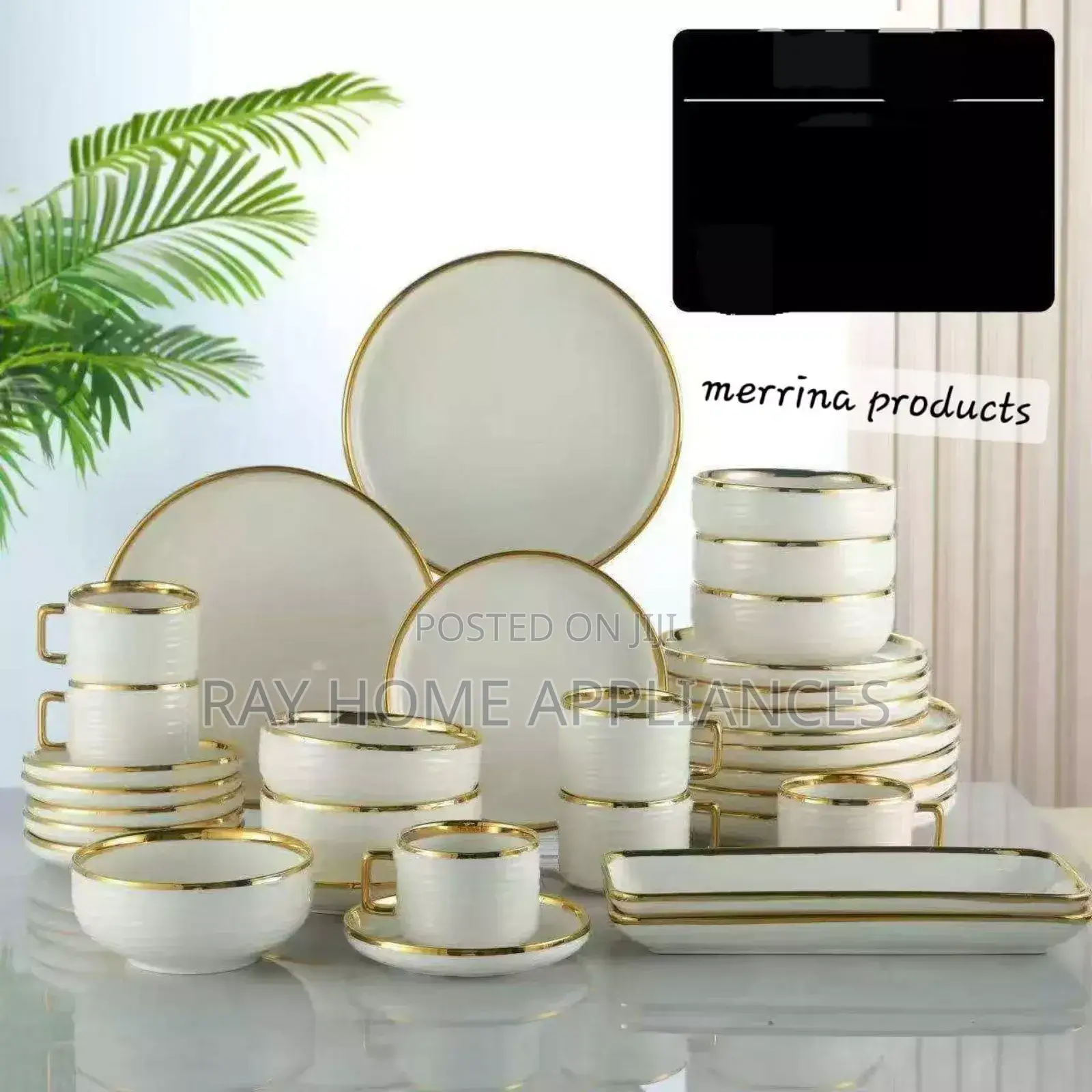 32 Pieces Dinner Set Ring Gold