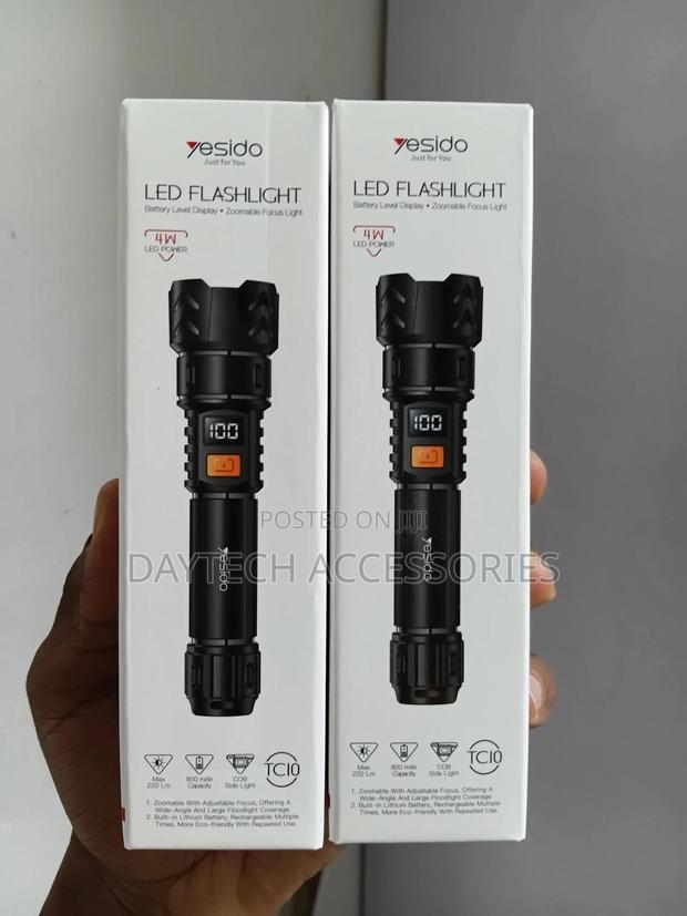 Yesido Tc10 Rechargeable Led Flashlight – Black - thumbnail 2