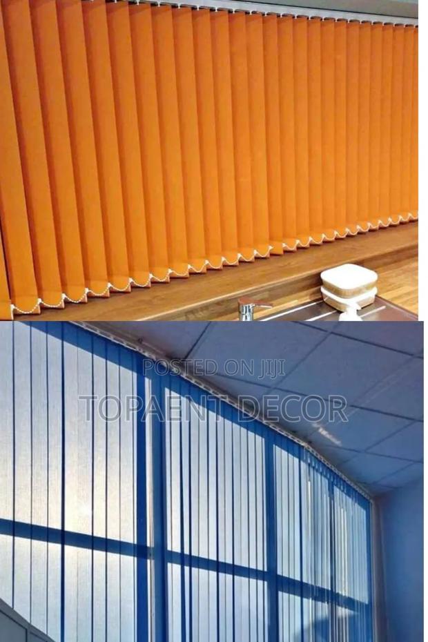 Orange And Sky Blue Neat And Corporate Office Window Blinds - main view