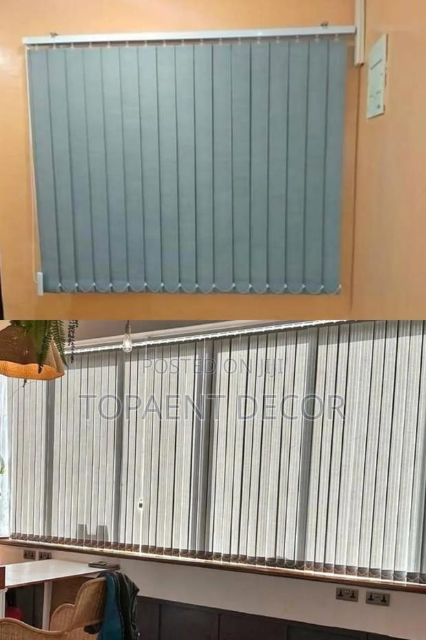 Custom Made And Well Fitting Vertical Office Window Blinds - main view