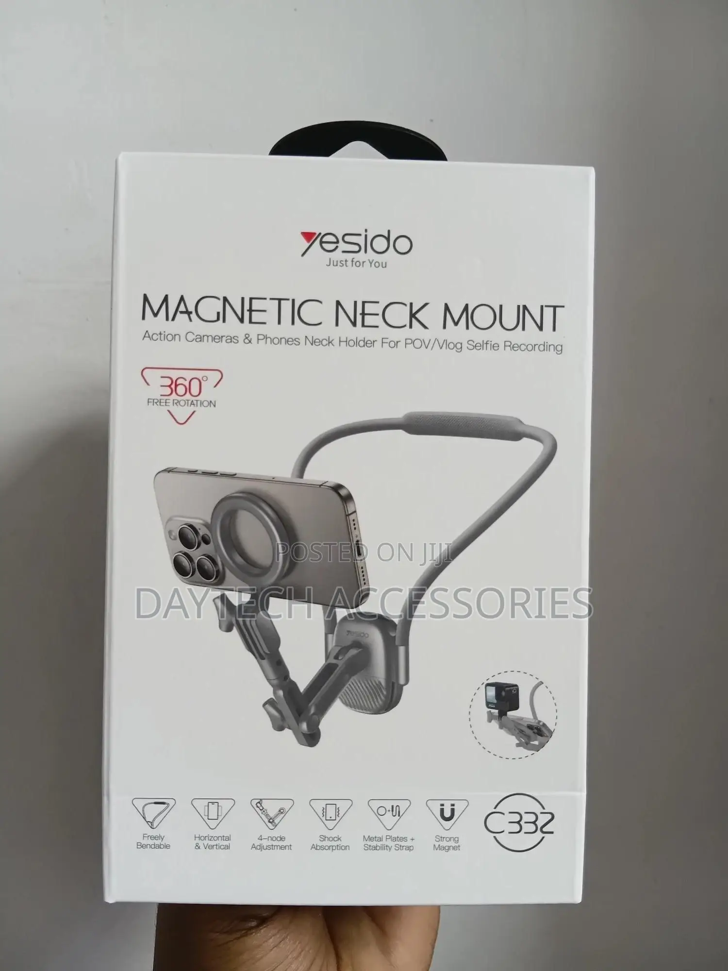 Yesido C332 Magnetic Neck Mount for Pov Vlog and Action Cam