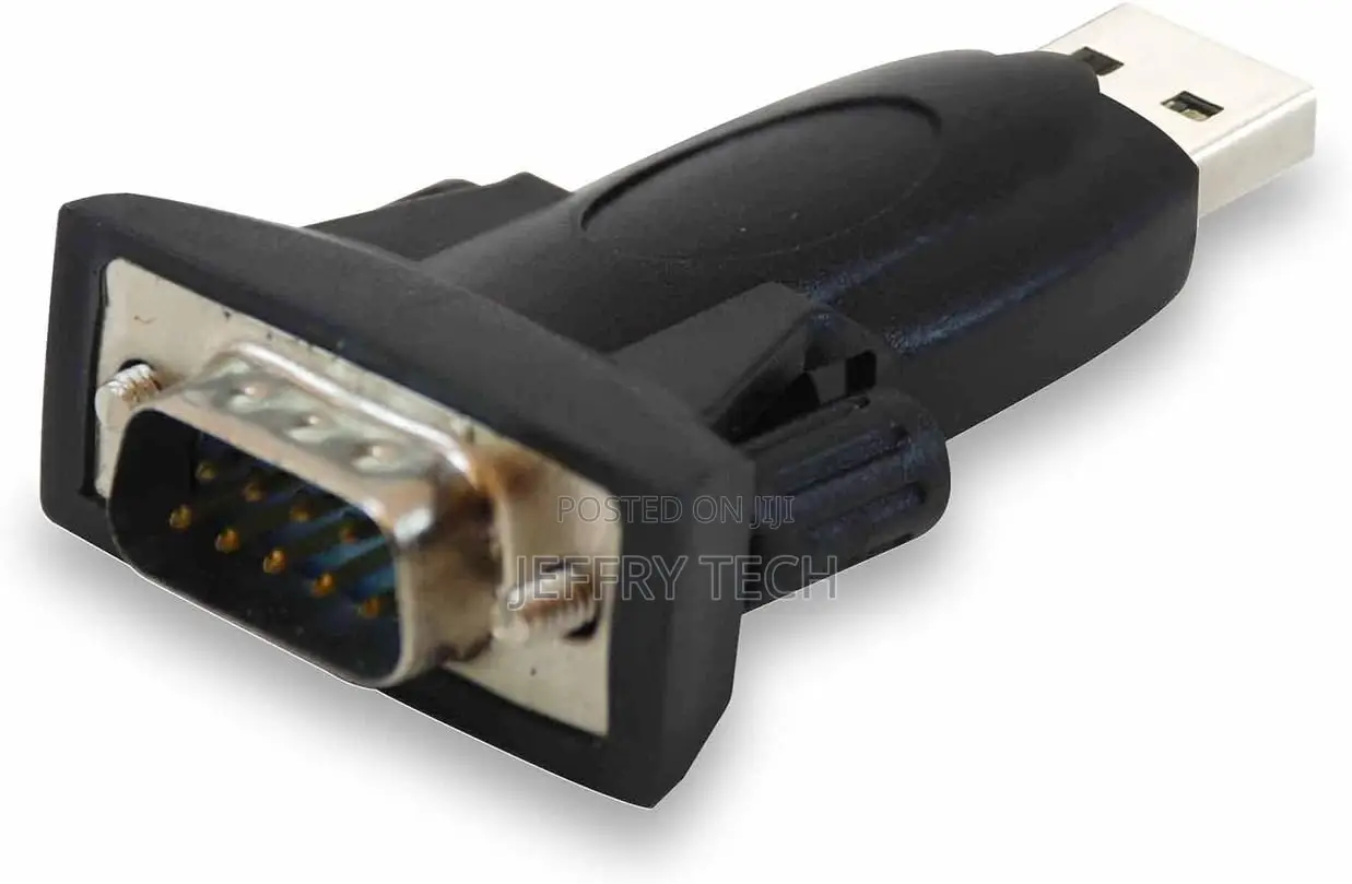 Adaptor for Cable (Usb A, Rs-232, Masculino, 92 G, 36 Mm, 16 Mm) Black