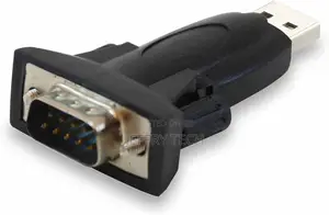 Adaptor for Cable (Usb A, Rs-232, Masculino, 92 G, 36 Mm, 16 Mm) Black
