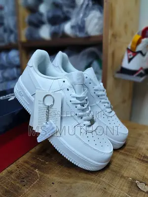 White Nike Air Force 1 Low-Top Sneakers