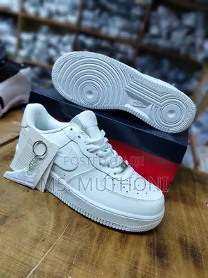 White Nike Air Force 1 Low-Top Sneakers