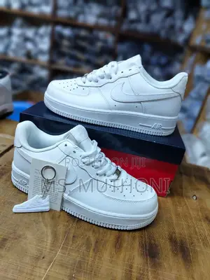 White Nike Air Force 1 Low-Top Sneakers