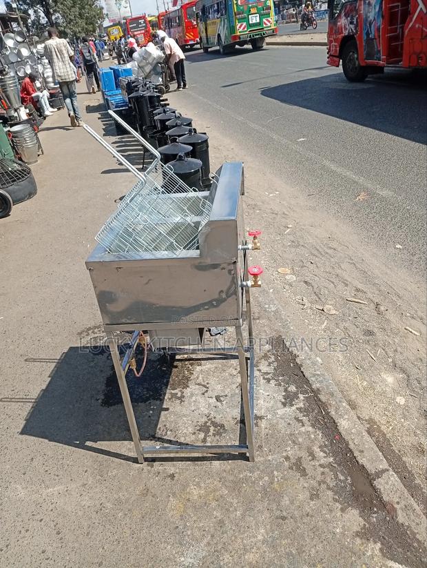 Stainless Steel Double Gas Fryer.