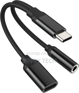 Usb-C to 3.5mm Headphone Adapter(2in1) Dac Type C Charger Jack Splitt